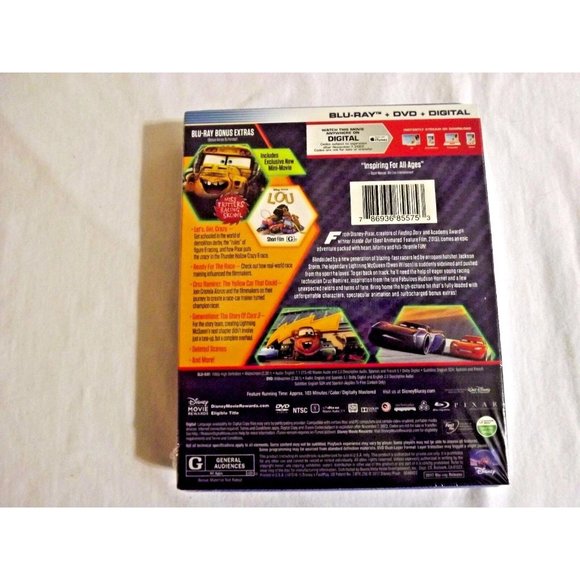 Cars 3 Disney. Blu-ray + DVD + Digital Target Exclusive w/Puzzle Car Brand New - Picture 2 of 2